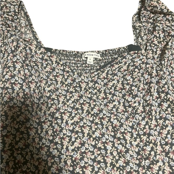 Floral Long Sleeve Dress “AndNowThis” Size XL w/ Slit - Picture 3 of 4